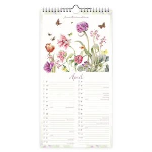 Maand notitiekalender - 2025 - Janneke Brinkman - Helleborus - 18x34,5cm