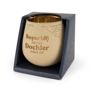 Sfeerlichthouder - Superblij met een dochter zoals jij - Glas