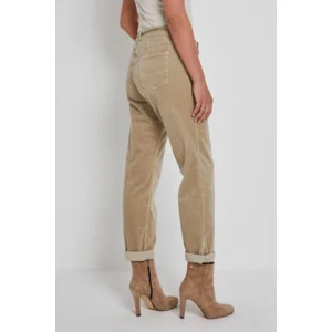 Para Mi Dames broek: Bobby, Vintage Corduroy, Beige Marble, ( Ribfluweel ) ( PARA.330 )