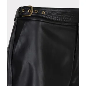 Esqualo Short: Vegan Leather, Zwart ( ESQ.285 )