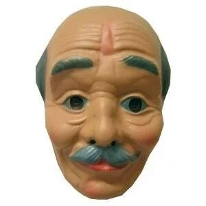 Masker - Opa - Kaal hoofd met snor