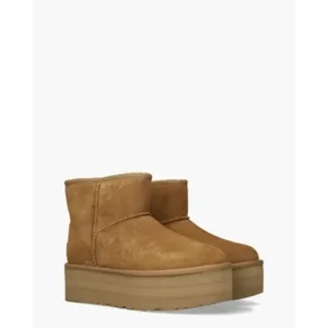 Ugg Classic Mini Platform Cognac Dames Enkelboots