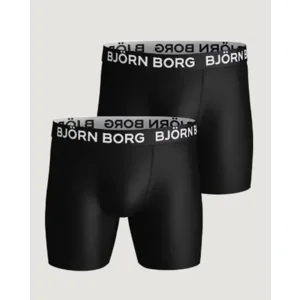 Bjorn Borg Boxer heren: Performance boxer 2p, Atlectic fit, zwart  BJO.1