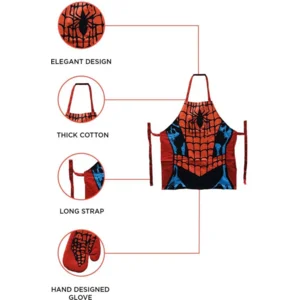 Marvel Spiderman schort en ovenhandschoenenset