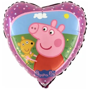 Folieballon - Peppa pig & teddy - 46cm - Zonder vulling