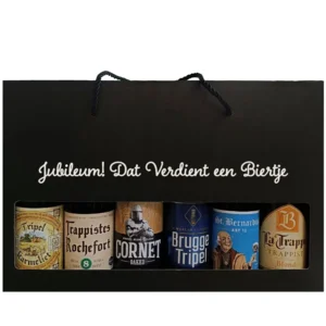 Bierpakket Speciaalbier (6 flesjes) in gepersonaliseerde geschenkdoos - Jubileum