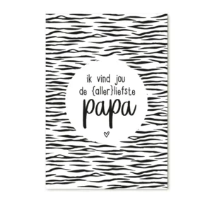 Cadeaukaartje Ik vind jou de allerliefste Papa