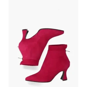 Cypres 9928 Rood Dames Enkelboots