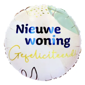 Folieballon - Nieuwe woning gefeliciteerd - 45 cm - Zonder vulling