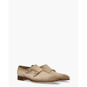 Santoni 19027 Beige Heren Gespschoenen