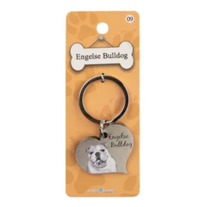 Sleutelhanger - Hond - Engelse Bulldog - Metaal