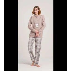 Gary Dames Pyjama : Punto Milano, Beige, Uiltje ( GARY.109 )