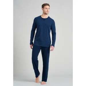 Schiesser – Natural Dye – Pyjama – 175617 – Night Blue