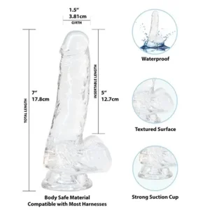 Addiction Crystal Addiction Transparante Dildo 18 cm