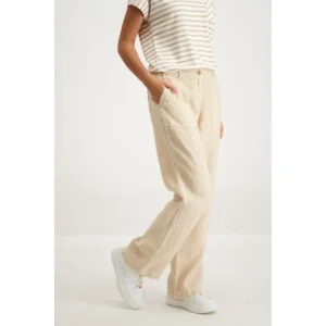 Signe Nature Linnen Broek: Beige, 100% Linnen ( Signe.1193 )