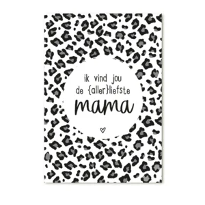 Cadeaukaartje Ik vind jou de allerliefste mama