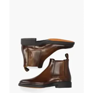 Santoni 16379 Bruin Heren Chelseaboots