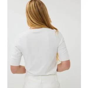 Esqualo Shirt met parels: off White, korte mouw ( ESQ.303 )