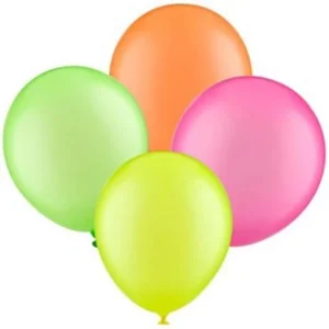 Neon UV ballonnen - 100 stuks - 4 kleuren