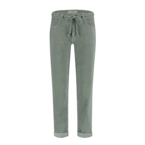 Para Mi Dames broek: Bobby, Vintage Corduroy, Pale Green, ( Ribfluweel ) ( PARA.326 )