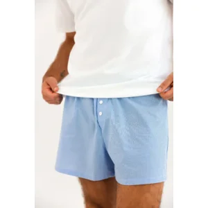 Sensis Lamberto herenpyjama in blauw en wit