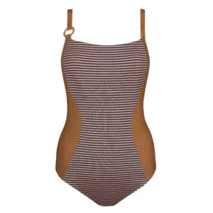 Marie Jo Swim Saturna voorgevormde badpak in bronze en blauw