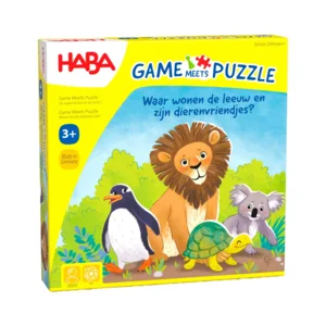 Spel / puzzel - Waar wonen de leeuw en zijn dierenvriendjes? - 3+