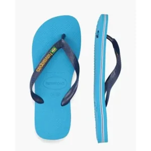 Havaianas Brasil Logo Turquoise Herenslippers