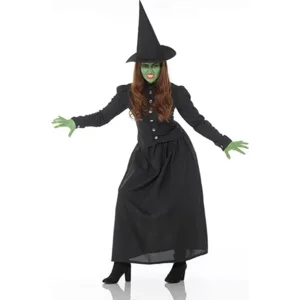 Heks - Kostuum - Jurk - Wicked witch - 3dlg. - XS