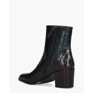 Gioia Nevada Donkergroen Metallic Dames Enkelboots