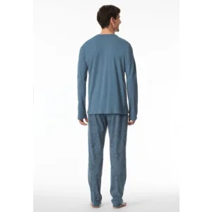 Schiesser – Fine Interlock – Pyjama – 182027 – Jeans Blue