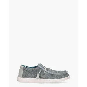 Hey Dude Wally Sox Blauw/Grijs Heren Veterschoenen