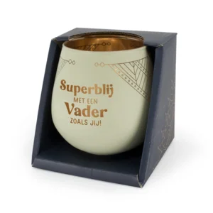 Sfeerlichthouder - Superblij met een vader zoals jij - Glas