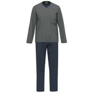 Ammann Heren pyjama: Blauw, Rechte broek ( AMM.639 )