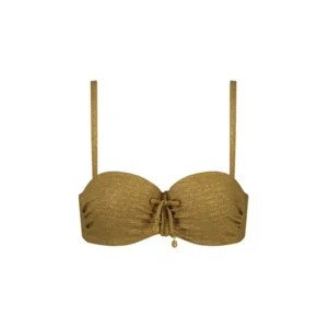 Cyell Dessert Glow strapless bikini in goudkleur