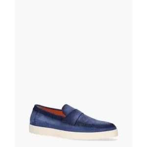 Santoni 18087 Blauw Herenloafers