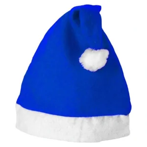 6 x Blauwe kerstmuts