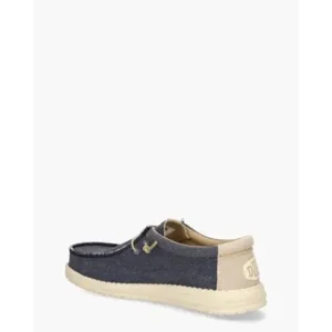 Hey Dude Wally Coastline Blauw/Beige Veterschoenen