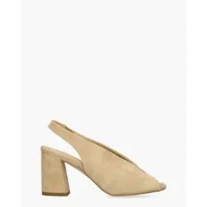 Di Lauro Rosette Beige Dames Slingbackpumps