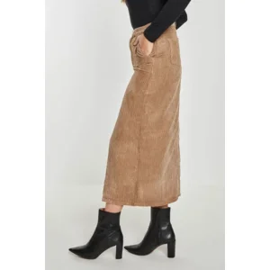 Para mi rok: Jealey, long skirt ribcord, beige marble ( PARA.334 )