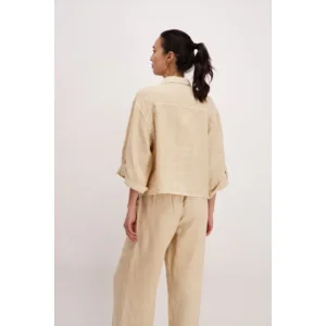 Signe Nature Bloes / blazer: Beige, Linnen ( Signe.1285 )