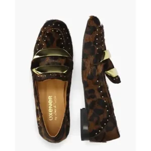 Oxener By Loes & Karin Panterprint/Goud Damesloafers