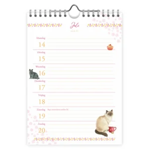 Kalender - 2025 - Franciens katten  - Stitch - 16,5x23cm