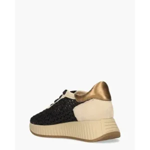 Softwaves Alegria Beige/Zwart Damessneakers