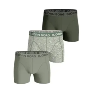 Bjorn Borg Boxer Heren: Cotton Stretch Boxer 3P, Kaki ( Bjo.4 )