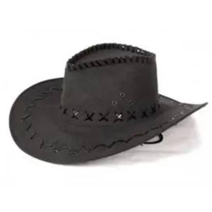 Hoed - Zwart - Cowboy - Leatherlook