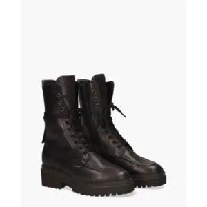 Nubikk Fae Aubine Zwart/Zwart Dames Veterboots