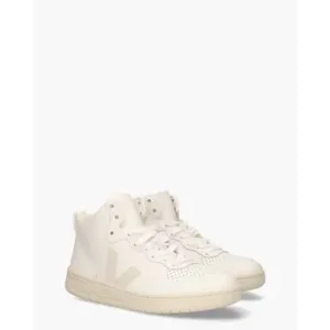 Veja V-15 Leather Wit/Beige Damessneakers