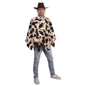 Poncho - Cowboy - Koeienprint - One size