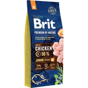 Brit Premium by Nature hondenvoer Junior M 15 kg - Hond